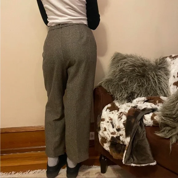 Pendleton grey wool high rise trousers pants pleated 27/28” waist casual 90s - Picture 2 of 4